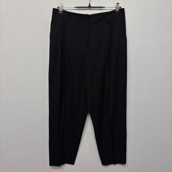 MM. LaFleur Women Pleated Dress Pants Trouser Size 8 Black C031 -28 - Picture 1 of 16